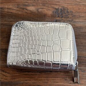A New Day Silver Croc-Embossed Wallet